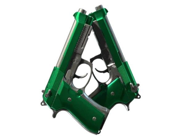 Dual Berettas | Emerald (Minimal Wear)
